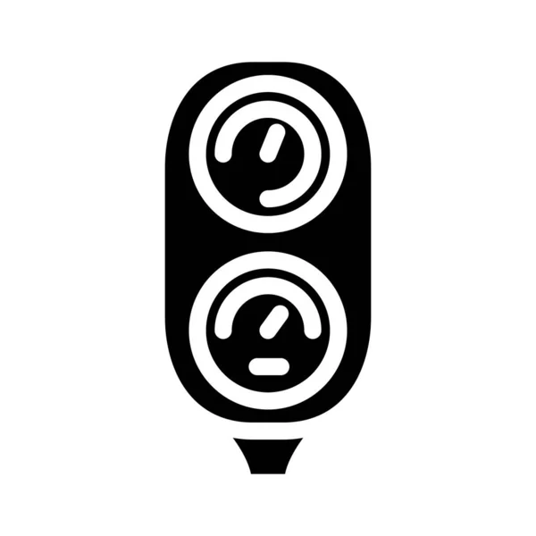 Tauchkonsole Glyphensymbol Vektor Illustration — Stockvektor