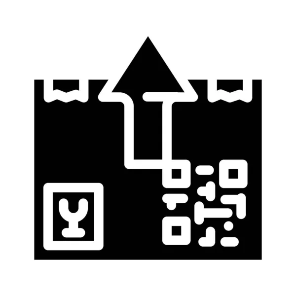 Export Waren Glyphe Symbol Vektor Illustration — Stockvektor