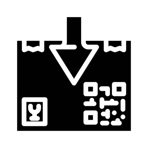 Importwaren Glyphen-Symbol-Vektor-Illustration — Stockvektor