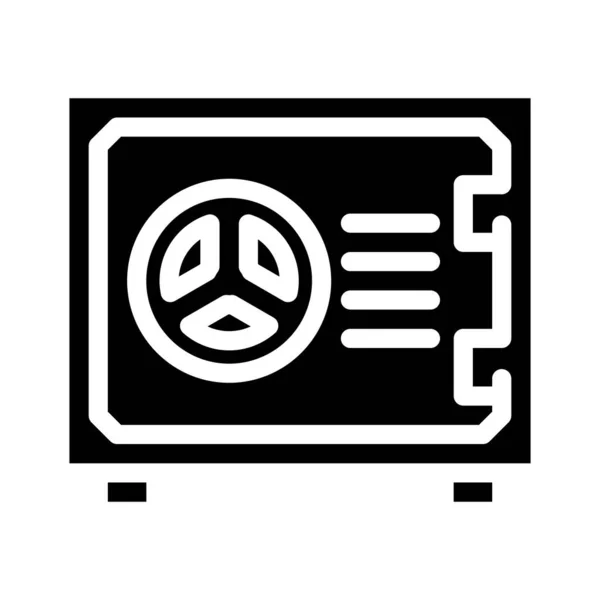Équipement sûr pour l'argent de stockage illustration vectorielle icône glyphe — Image vectorielle