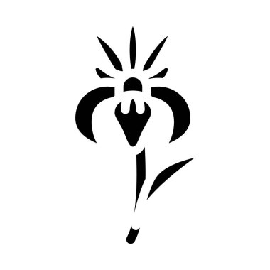 Iris çiçek sembolü vektör illüstrasyonu