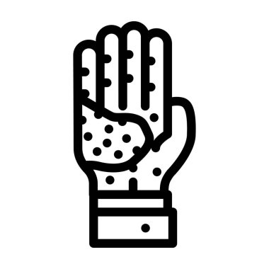 atopic dermatitis çizgi ikon vektör illüstrasyonu