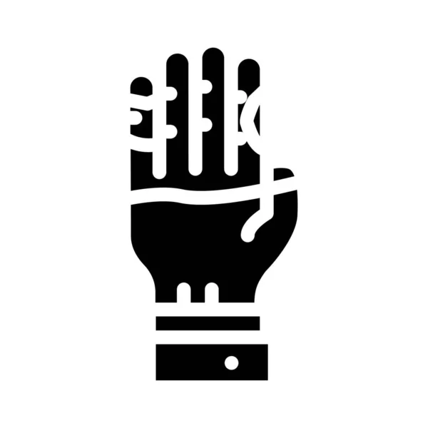 Vitiligo Hauterkrankung Glyphe Symbol Vektor Illustration — Stockvektor