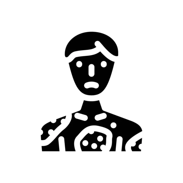 Psoriasis skin illness glyph icon vector illustration — Stock Vector