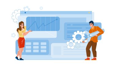 Web Optimizasyon Geliştiricileri Meslek Vektörü