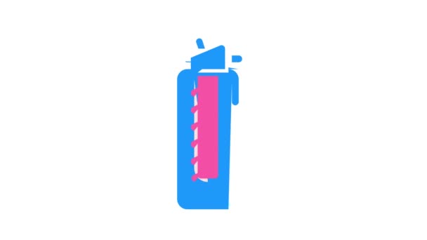 Анимация цветного иконки фильтра очистки воды — стоковое видео
