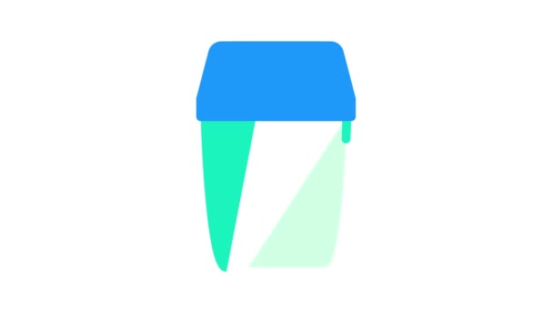 Coworking Work Office Farb-Icon Animation — Stockvideo