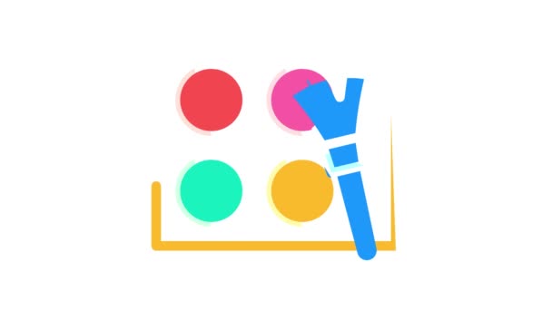 Stylist Accessory color icon animation — Stock Video