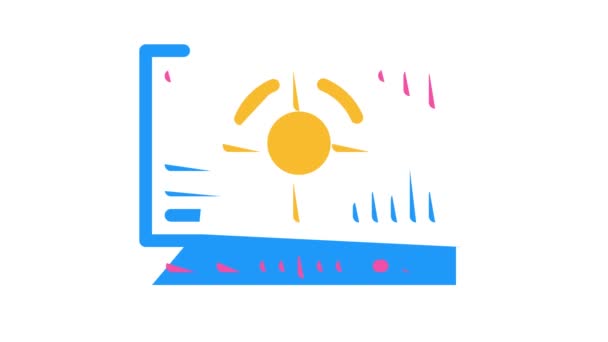 Visor Smartphone Função animação ícone de cor — Vídeo de Stock