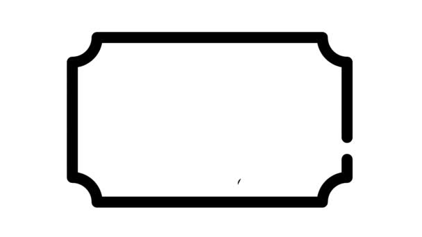 Loteria Loteria Linia do gry animacja ikona — Wideo stockowe