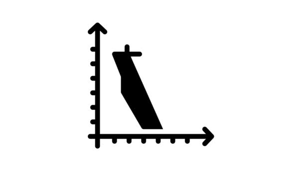 Data Analysis Diagram line icon animation — Stock Video