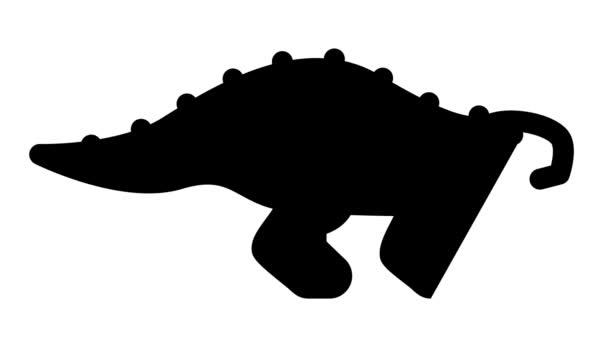 Dinosaur Wild Animal line icon animation — Stock Video
