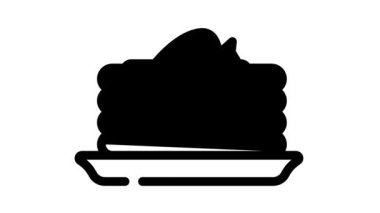 Büfe Yemekleri ve İçecekler çizgi çizgi animasyonu