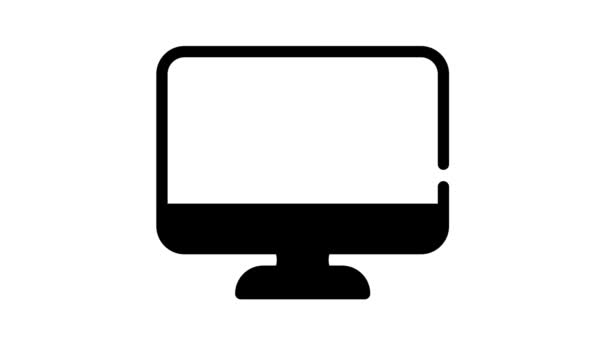 Remote Work From Home line icon animation — Stockvideo