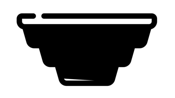 Lunchbox Dishware γραμμή εικονίδιο animation — Αρχείο Βίντεο