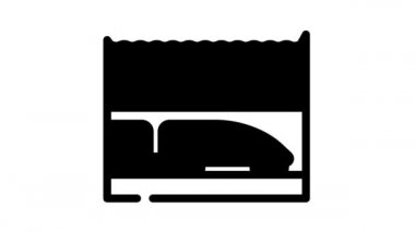 Demiryolu Taşımacılığı çizgi simgesi canlandırması