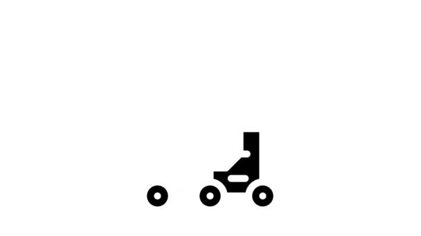 Animacja ikony glifu katapultowego silnika oblężniczego — Wideo stockowe