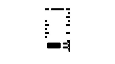 Otomat Satışı Ekipmanı Glyph simgesi canlandırması