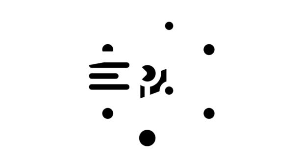 Produzione Business glyph icon animazione — Video Stock