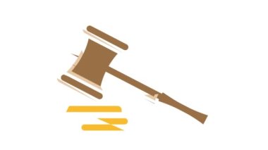 Yargıç boşanma renk simgesi canlandırması