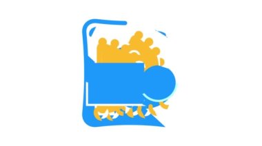 Tortilla ya da kıymalı ekmek. Donmuş gıda rengi ikonu canlandırması.