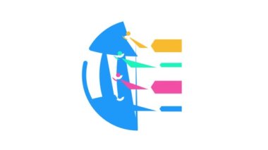 dünya iletişim renk canlandırması