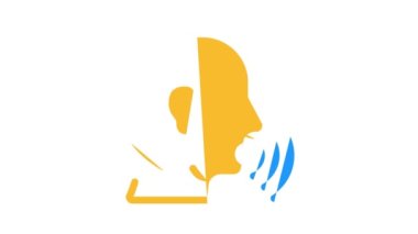 Konuşan ve tartışan insan renk simgesi canlandırması