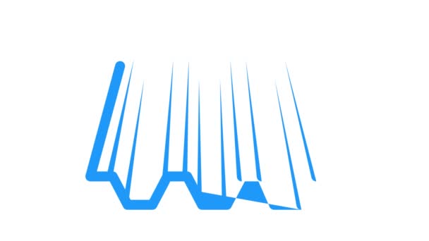 Telhado camada de metal material cor ícone animação — Vídeo de Stock