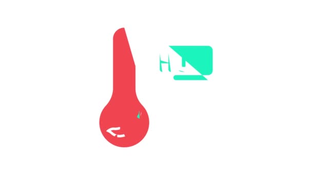 Hete peper kruiden schaal kleur pictogram animatie — Stockvideo