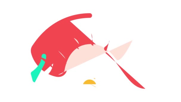 Escala con pimienta especia natural color icono de animación — Vídeo de stock