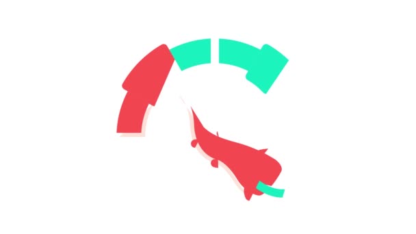 Pimenta tempero gosto escala cor ícone animação — Vídeo de Stock
