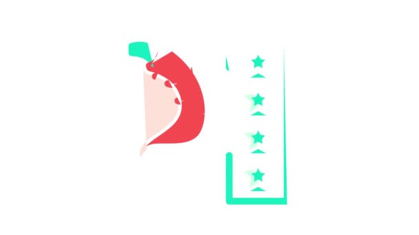 향신료 고추 맛 스타 등급의 컬러 아이콘 애니메이션 — 비디오