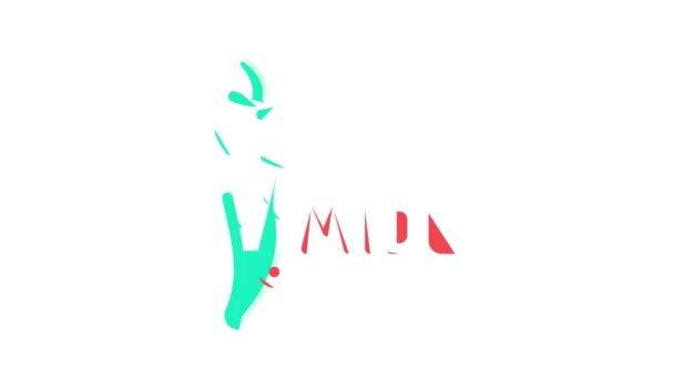 Tempero médio pimenta cor ícone animação — Vídeo de Stock