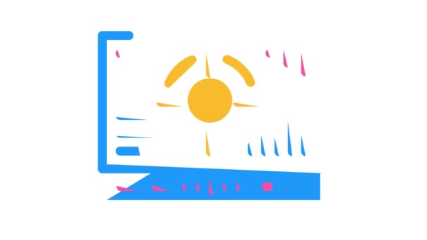 Malla con diferente color de datos icono de animación — Vídeos de Stock