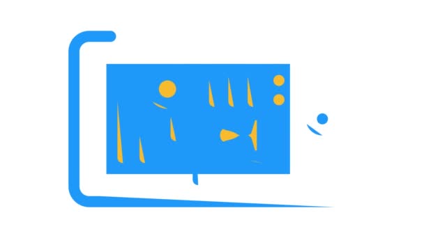 Фотографирование анимации иконок видоискателя документов — стоковое видео