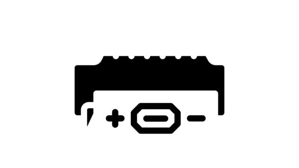 电池电磁线图标动画 — 图库视频影像