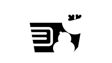 meyve dondurulmuş tatlı çizgisi simgesi canlandırması