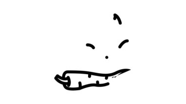 baharatlı sebze yanığı çizgi simgesi canlandırması