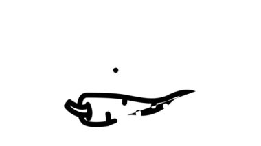 baharatlı biber tadı çizgi simgesi canlandırması