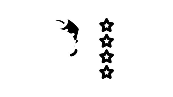 Tempero pimenta gosto estrela escala ícone animação linha — Vídeo de Stock