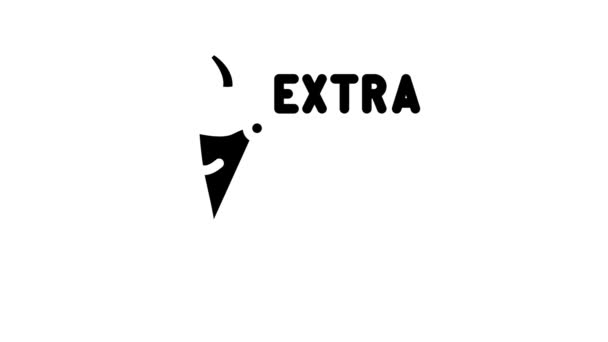 Extra kruid peper lijn pictogram animatie — Stockvideo