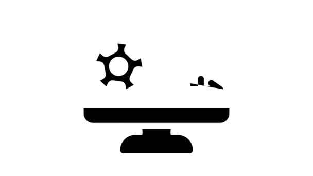 Animace ikon softwarového erp glyfu — Stock video
