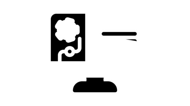 Processamento de dados glifo ícone animação — Vídeo de Stock