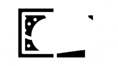 Pirzolalar çiğ donmuş gıda kabartma simgesi animasyonu