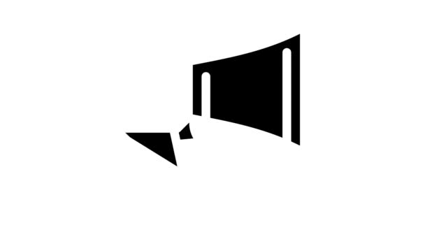 扬声器工具glyph图标动画 — 图库视频影像