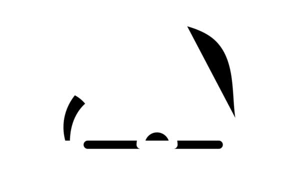 Pfeffer wenig Gewürz Geschmack Skala Glyphen Symbol Animation — Stockvideo