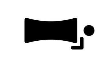 panoramik çekimler telefon kamerası glyph simge animasyonu