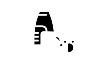 süt ve peynirli süt ürünü kabartma simgesi animasyonu