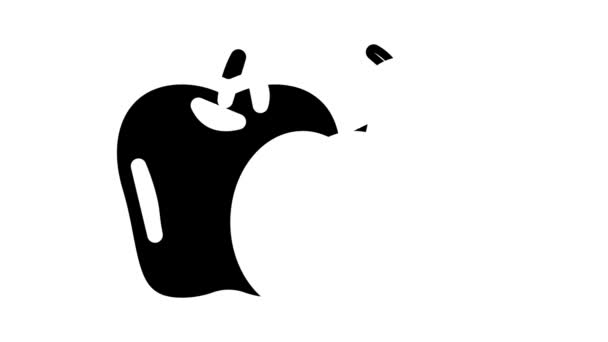 Fruit afdeling glyph icoon animatie — Stockvideo