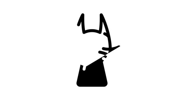 Animação ícone de linha de bolso feltro — Vídeo de Stock
